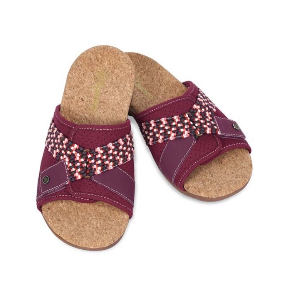 Spenco Red Port Bonaire Slide Sandal Women’s Size 6.5 New